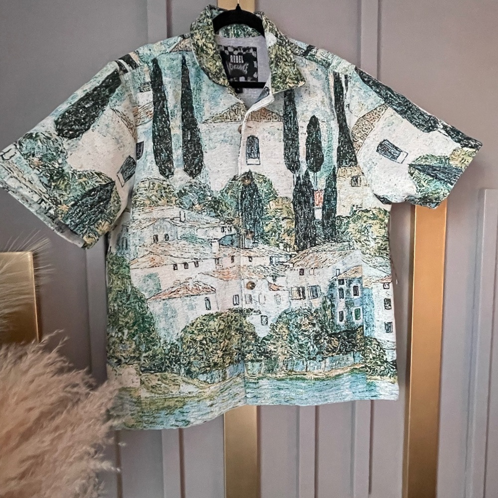 Rebel Vengeance tapestry button-up